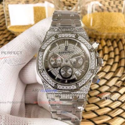 Perfect Replica Audemars Piguet Royal Oak Silver Diamond Watch Fashion Watches